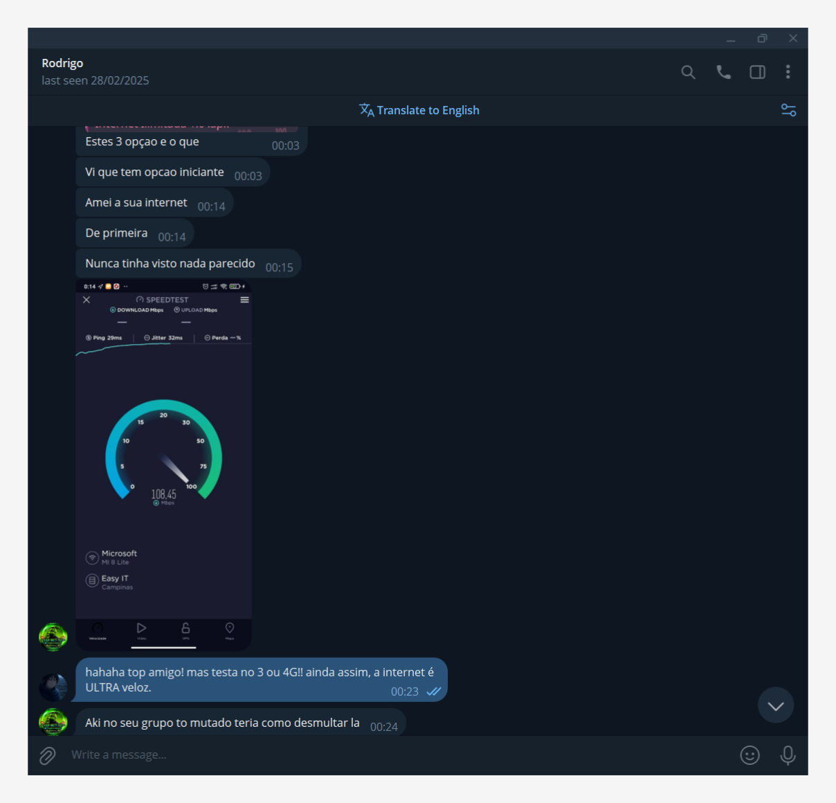 A Prova da Força Bruta: Speedtest de 108 Mbps